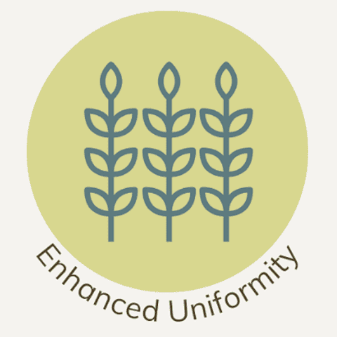 Enhanced uniform germination and accelerated growth